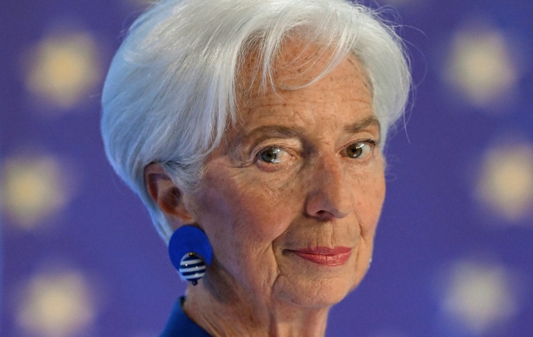 La présidente de la Banque centrale européenne (BCE), Christine Lagarde, s'exprime lors d'une conférence de presse, au siège de la banque centrale à Francfort-sur-le-Main, dans l'ouest de l'Allemagne, le 11 juin 2026