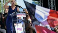 Mathilde Panot lors des universités d'été de La France Insoumise à Châteauneuf-sur-Isère dans la Drôme le 24 août 2025
