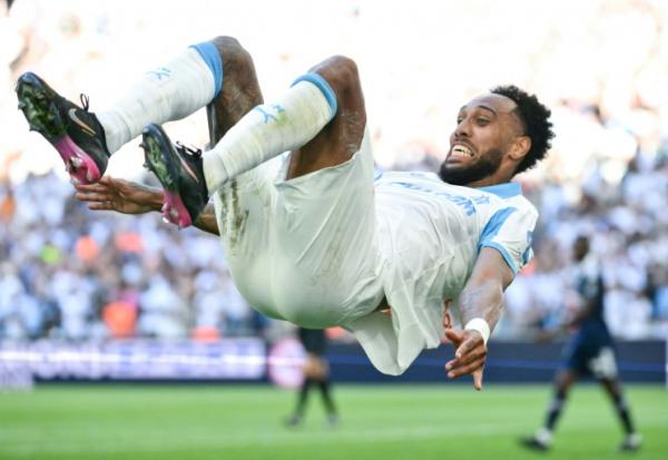 L'attaquant marseillais Pierre-Emerick Aubameyang lors de la victoire de l'OM contre le Paris FC en Ligue 1 le 23 août 2025 au stade Vélodrome