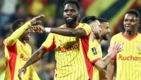 Odsonne Edouard lors de la victoire du RC Lens contre Angers au stade Bollaert en Ligue 1 le 20 mars 2026