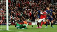 L'attaquant d'Arsenal Bukayo Saka marque le but de la qualification contre l'Atlético Madrid mardi en demi-finale de la Ligue des champions à l'Emirates Stadium de Londres.