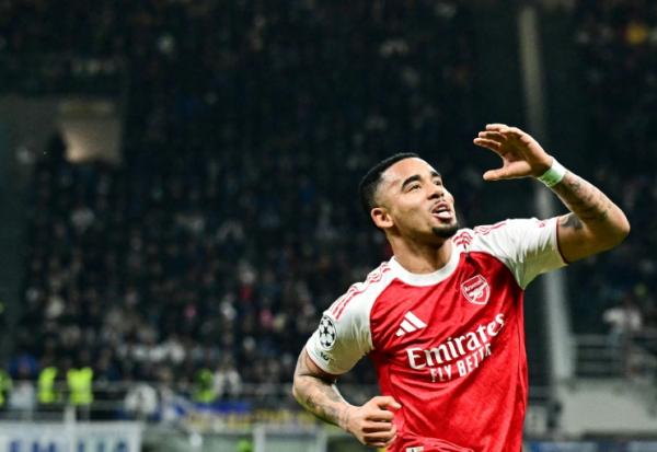 L'attaquant brésilien d'Arsenal Gabriel Jesus après son doublé contre l'Inter Milan, au stade San Siro en Ligue des champions le 20 janvier 2026