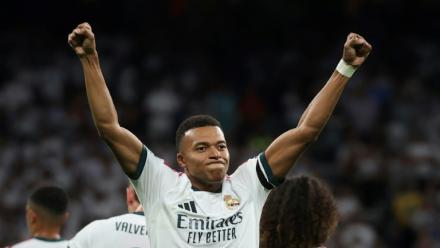 Kylian Mbappé a marqué le premier but du Real Madrid contre l'Inter Milan en C1 le 8 septembre 2026 à Madrid 