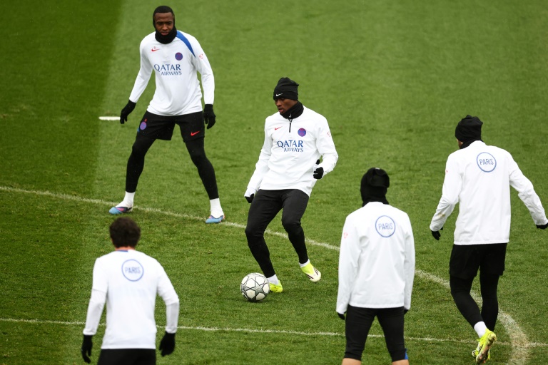 Les Parisiens préparent le match de Ligue des champions contre Newcastle, lors d'une séance d'entraînement au Campus PSG, le 27 janvier 2026   