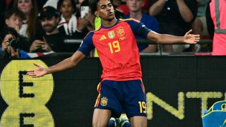 Lamine Yamal, auteur de l'ouverture du score pour l'Espagne face à l'Angleterre, le 26 septembre 2026 à Wembley