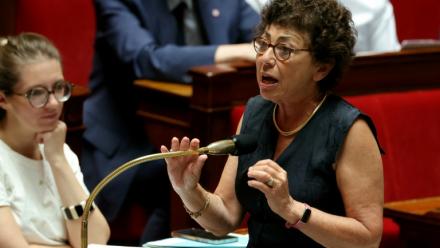 La ministre de la Transition écologique, Monique Barbut, à l'Assemblée nationale, le 24 juin 2026 à Paris