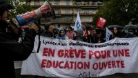 Manifestation de soutien à la mobilisation des lycéens à Bron dans le Rhône le 8 octobre 2026