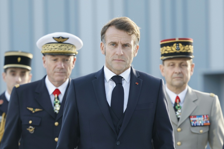 Le président Emmanuel Macron en visite à Toulouse le 12 novembre 2025.  