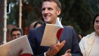 Le président Emmanuel Macron à l'Institut français de New Delhi le 18 février 2026