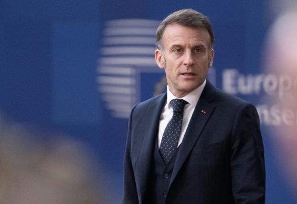 Le président Emmanuel Macron à Bruxelles le 19 mars 2026