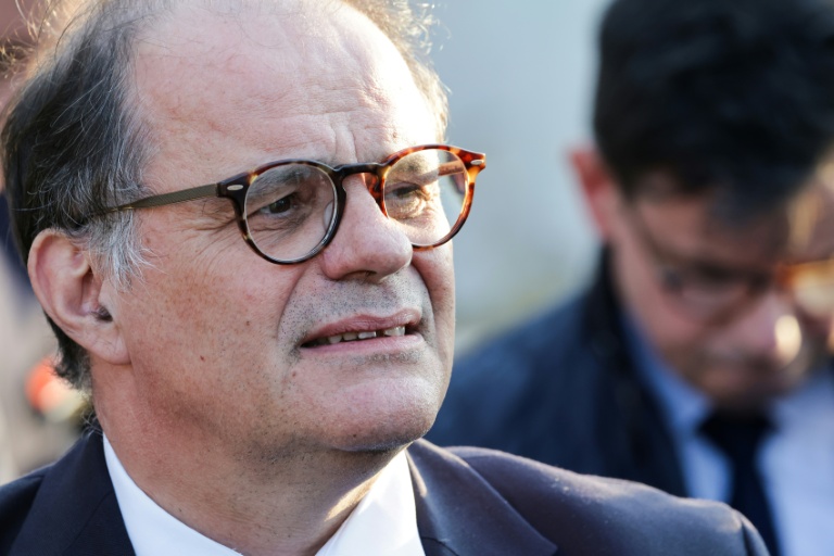Emmanuel Moulin alors secrétaire général de l'Elysée, le 24 avril 2026 à Athènes (Grèce)