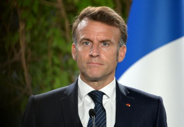 Le président Emmanuel Macron lors d'une conférence de presse à Portoroz en Slovénie le 20 octobre 2025