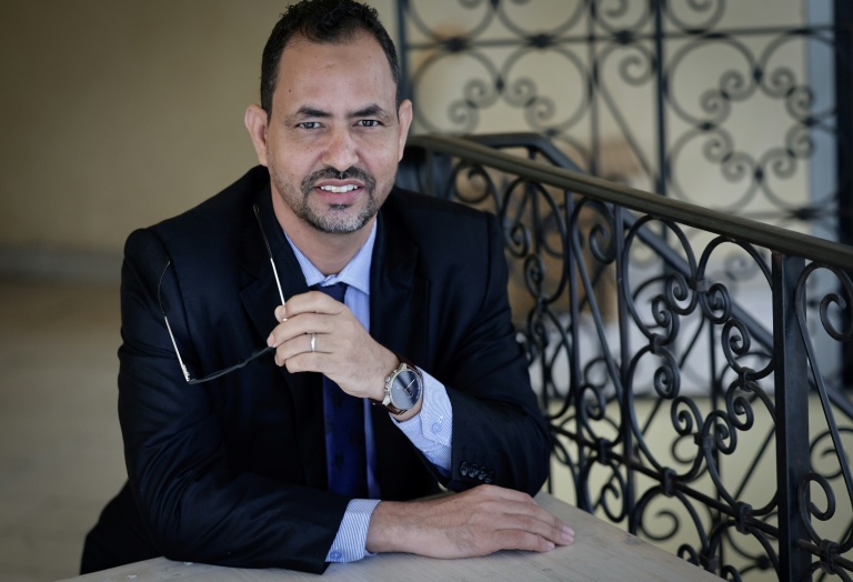 Le porte-parole du front de libération de l'Azawad (FLA), Mohamed Elmaouloud Ramadane, le 29 avril 2026 à Paris