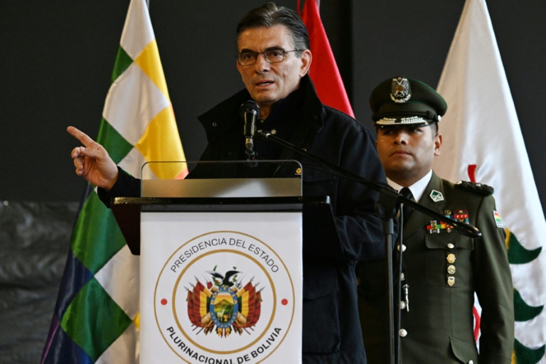 Le président bolivien Rodrigo Paz participe à un Conseil économique et social pour la Patrie, à La Paz, le 27 mai 2026