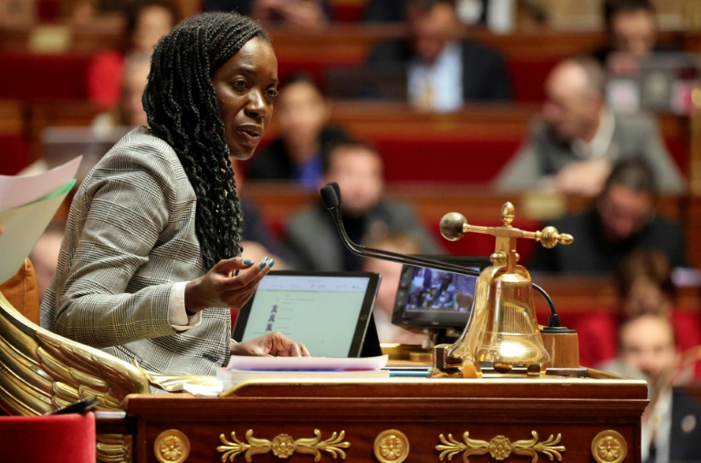 La députée LFI et vice-présidente de l'Assemblée nationale Nadège Abomangoli le 27 novembre 2025 à l'Assemblée nationale à Paris