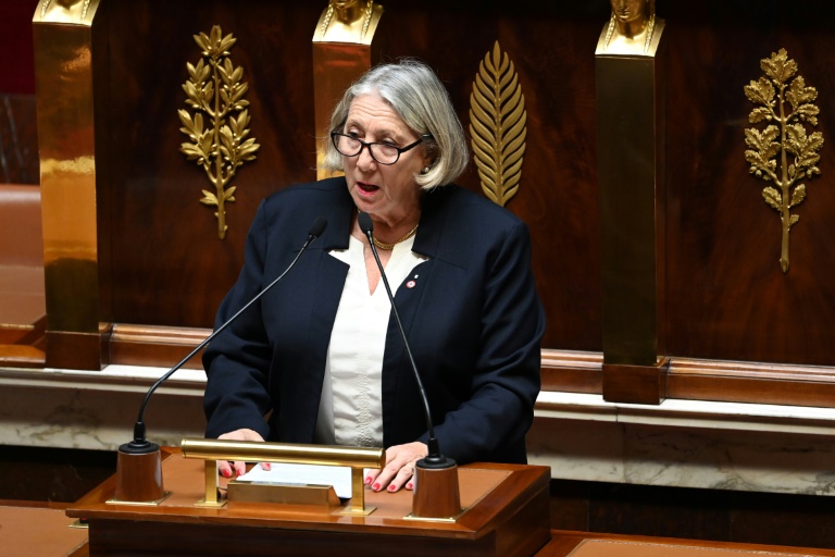 La députée du Rassemblement National (RN) Joëlle Mélin à l'Assemblée Nationale le 20 octobre 2022 à Paris