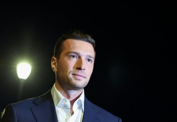 Le président du RN Jordan Bardella, lors d'un meeting pour les élections sénatoriales à La Seyne-sur-Mer (Var), le 27 septembre 2026