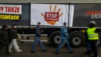 Une manifestation contre l'accord entre l'UE et le Mercosur, à Wiskitki, en Pologne ,le 30 décembre 2025