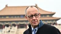 Le chancelier allemand Friedrich Merz visite la Cité interdite à Pékin, le 26 février 2026