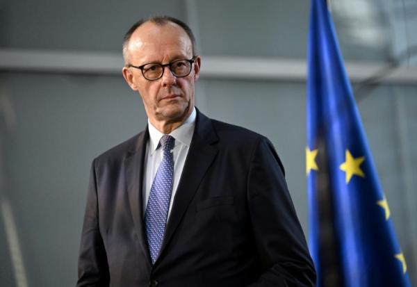 Le chancelier allemand Friedrich Merz, le 16 décembre 2025 à Francfort
