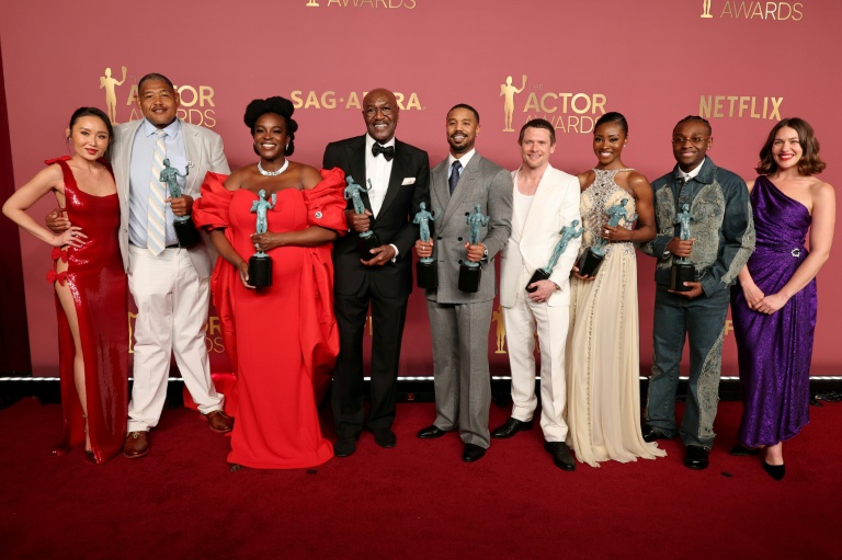 L'acteur américain Michael B. Jordan avec l'équipe du film 