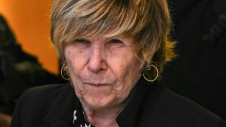 Michèle dite Mimi Marchand lors de son arrivée au tribunal de Paris le 26 mai 2025