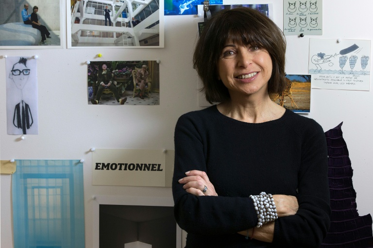 Veronique Nichanian, styliste française de mode masculine chez Hermès, pose dans son bureau à Paris, le 10 janvier 2014