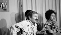 Le réalisateur algérien Mohamed Lakhdar Hamina lors d'une conférence de presse pour son film "Chronique des années de braise" présenté au Festival de Cannes, le 14 mai 1975