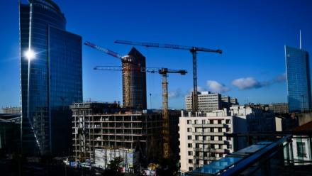 Des immeubles en construction à Lyon le 29 janvier 2026