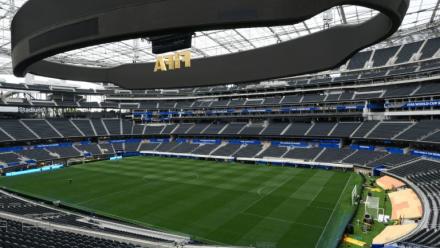 Vue générale du stade de Los Angeles prise le 7 juin 2026 qui accueille dans la nuit de vendredi à samedi le premier match du Mondial-2026 sur le sol des ETats-Unis, entre la Team USA et le Paraguay