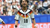 Nathaniel Brown fête son but contre le Curaçao lors du premier match de l'Allemagne dans le mondial 2026, le 14 juin à Houston.
