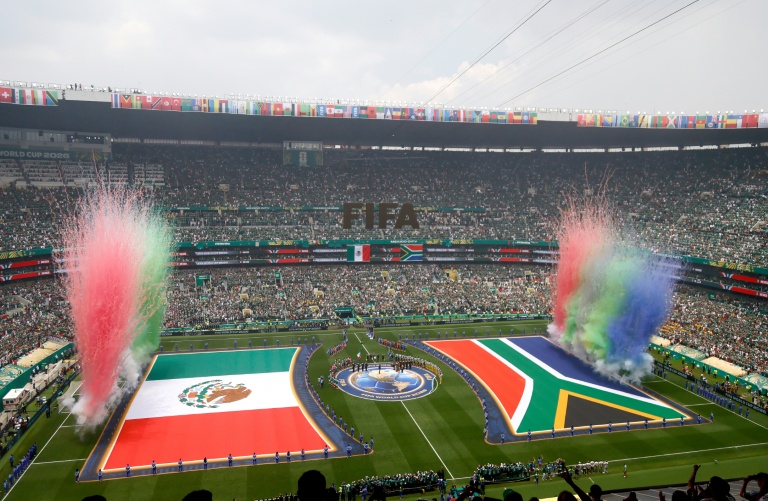 Le stade Azteca de Mexico juste avant le coup d'envoi du match d'ouverture de la Coupe du monde entre le Mexique et l'Afrique du Sud le 11 juin 2026
