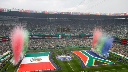 Le stade Azteca de Mexico juste avant le coup d'envoi du match d'ouverture de la Coupe du monde entre le Mexique et l'Afrique du Sud le 11 juin 2026

