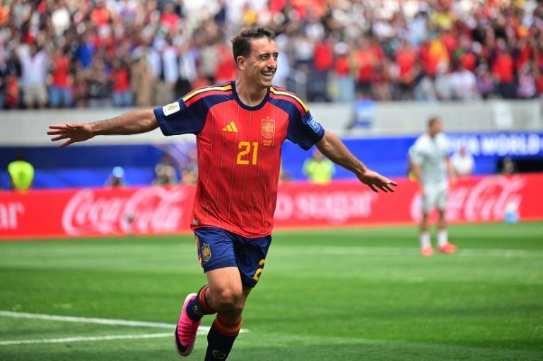 L'attaquant espagnol Mikel Oyarzabal auteur d'un doublé contre l'Autriche en seizième de finale du Mondial-2026, le 2 juillet 2026 à Los Angeles