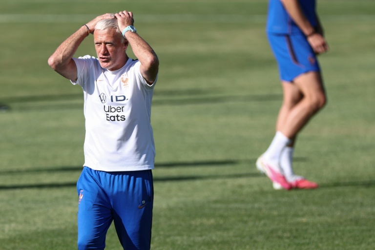 Le sélectionneur français Didier Deschamps lors d'une séance d'entraînement, à Waltham (Massachusetts), le 20 juin 2026