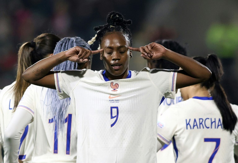 Melvine Malard, autrice d'un doublé pour les Bleues face à l'Irlande, le 3 mars 2026 à Dublin