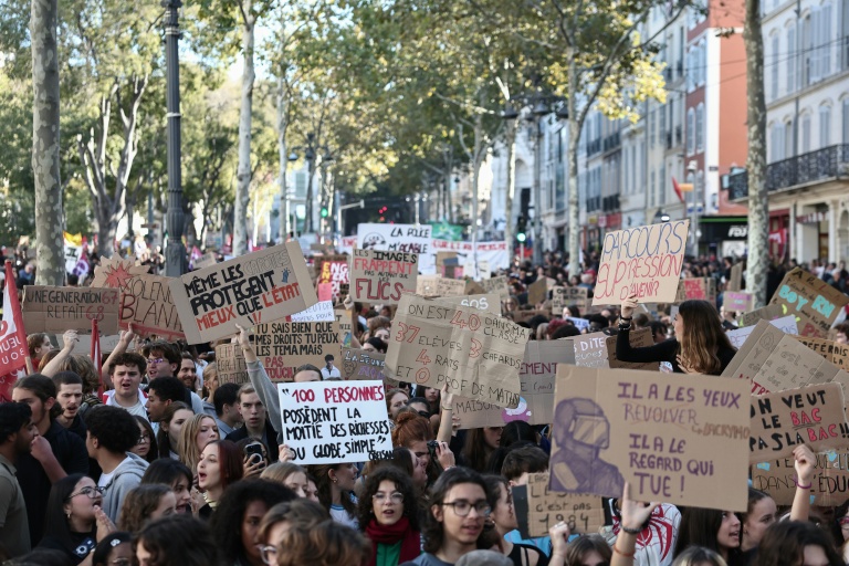 Défilé du mouvement lycéen à Marseille le 13 octobre 2026