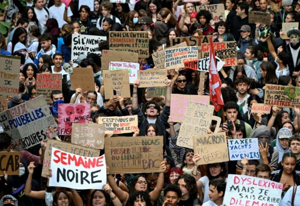 Manifestation de lycénes à Marseille, le 8 octobre 2026