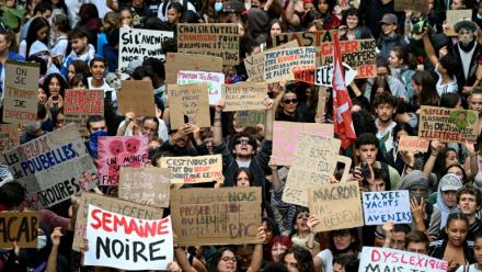Manifestation de lycénes à Marseille, le 8 octobre 2026