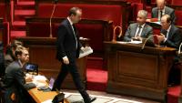 Le Premier ministre Sébastien Lecornu lors d'un débat sur la situation au Moyen-Orient à l'Assemblée nationale, le 25 mars 2026 à Paris