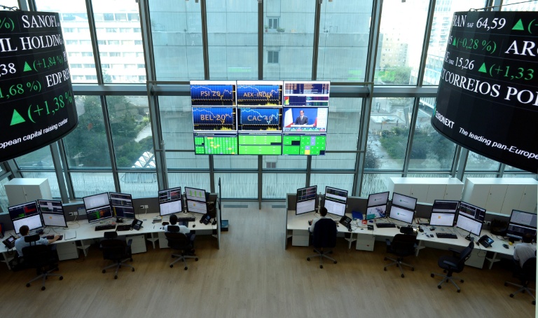 La salle de contrôle d'Euronext, qui gère la Bourse de Paris