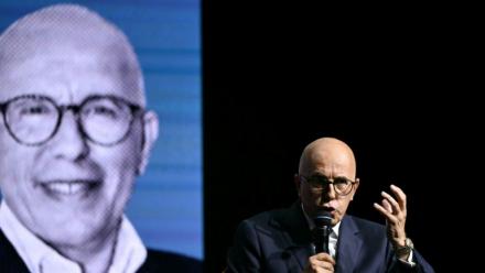 Eric Ciotti, président de l'UDR, s'exprime lors du "sommet des libertés", le 24 juin 2025 à Paris