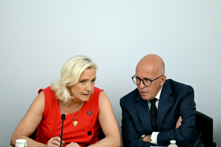 Marine Le Pen et Eric Ciotti lors d'une 