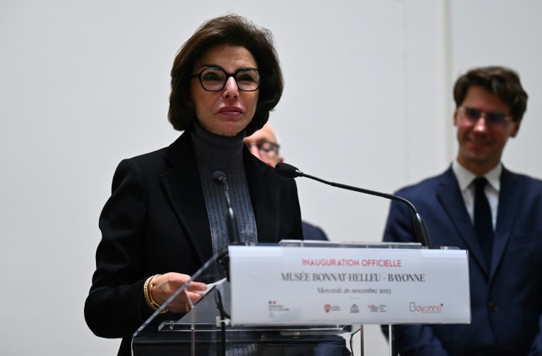 Rachida Dati lors de l'inauguration du musée Bonnat-Helleu à Bayonne, le 26 novembre 2025