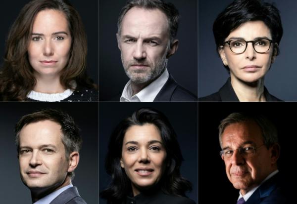 Montage photo des six candidats aux municipales à Paris réalisé le 8 janvier 2026