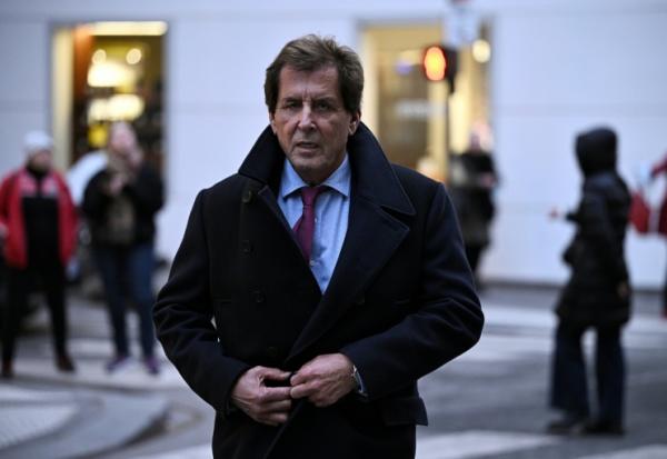 Max Guazzini, secrétaire général de la Fondation Bardot et alors président du Stade français, vient assister à une messe en mémoire de l'actrice française Brigitte Bardot à l'église Saint-Roch à Paris, le 28 janvier 2026