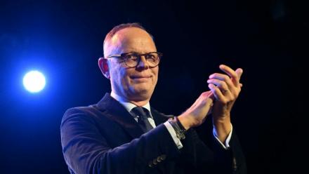 Le maire du Havre et candidat du parti Horizons, Édouard Philippe, lors d'un meeting à quatre jours du premier tour des élections municipales au Havre, le 11 mars 2026