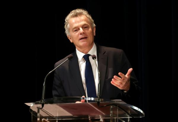 Le secrétaire national du Parti communiste français Fabien Roussel lors de ses voeux aux habitants de Saint-Amand-les-Eaux, dont il est maire, le 11 janvier 2026