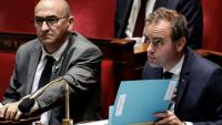 Le Premier ministre Sébastien Lecornu et le ministre de l'Intérieur Laurent Nuñez lors d'une séance de questions au gouvernement à l'Assemblée nationale, à Paris, le 6 mai 2026