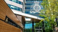 Le siège de la Gendarmerie royale du Canada (GRC) en Colombie-Britannique, dans la ville de Surey, en mai 2024